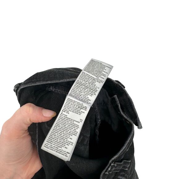 GAP Cheeky Straight High Rise Jeans Absolute Black Relaxed Y2K Womens 24/00 - Picture 9 of 10